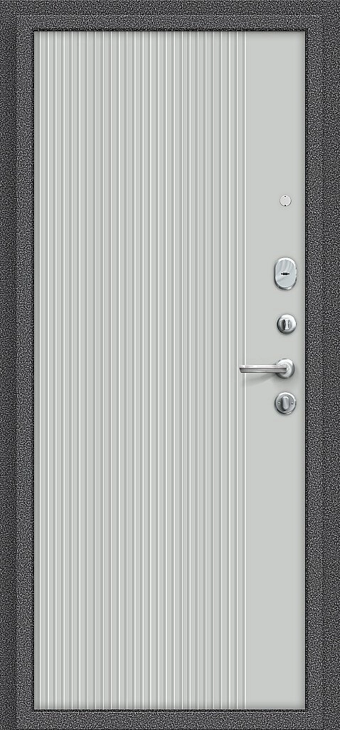 Входная дверь Тайга-9 Вертикаль Антик Серебряный/Серый BR5596 внутренняя сторона
